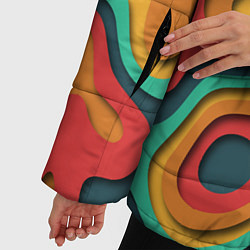 Куртка зимняя женская 3D узор Color, цвет: 3D-черный — фото 2