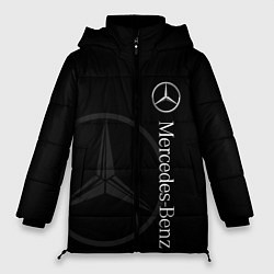 Куртка зимняя женская Логотип Мерседес, цвет: 3D-черный