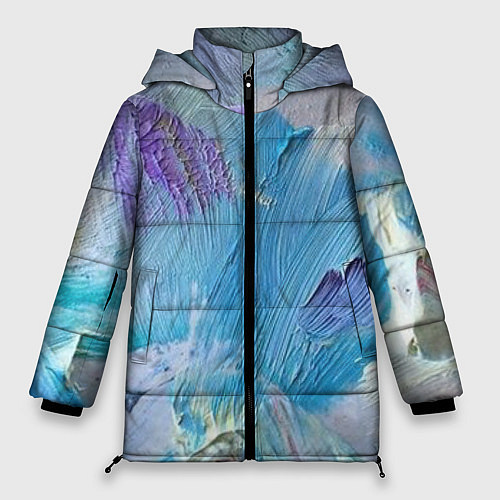 Женская зимняя куртка Оставленная краска / 3D-Черный – фото 1