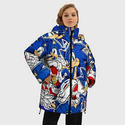 Куртка зимняя женская SONIC ПАТТЕРН СОНИК, цвет: 3D-черный — фото 2