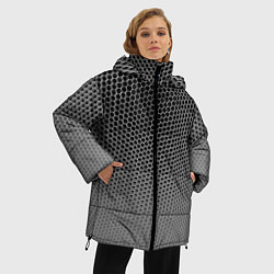 Куртка зимняя женская Шестиугольная сетка, цвет: 3D-черный — фото 2