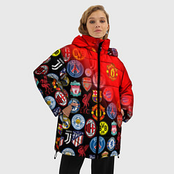 Куртка зимняя женская МАНЧЕСТЕР ЮНАЙТЕД FCMU, цвет: 3D-красный — фото 2
