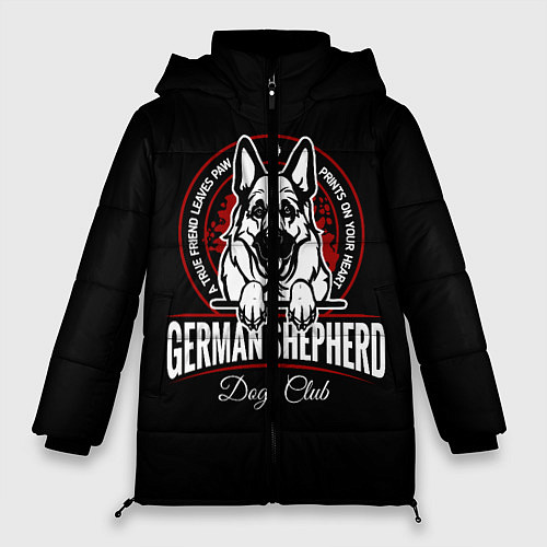 Женская зимняя куртка Немецкая Овчарка German Shepherd -1 / 3D-Черный – фото 1