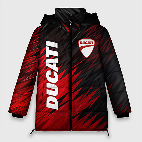 Женская зимняя куртка DUCATI RED STYLE MOTOCYCLE / 3D-Черный – фото 1