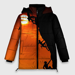 Куртка зимняя женская СКАЛОЛАЗЫ В ЗАКАТЕ, цвет: 3D-черный