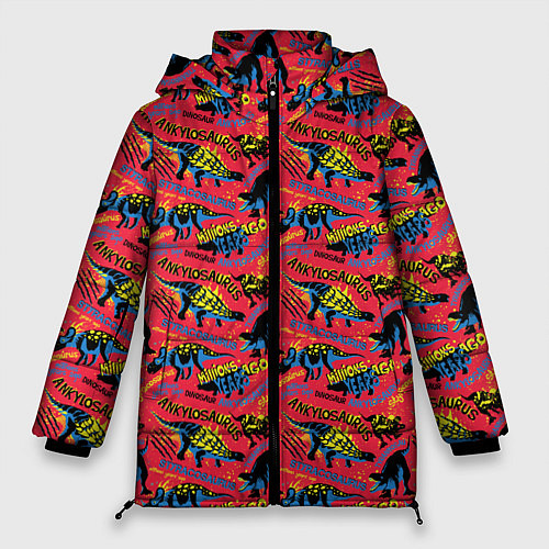 Женская зимняя куртка Миллионы лет назад / 3D-Красный – фото 1