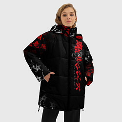 Куртка зимняя женская TOKYO REVENGERS RED STYLE TEAM, цвет: 3D-черный — фото 2