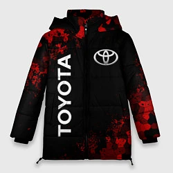 Куртка зимняя женская TOYOTA MILITARY PIXEL BLACK RED, цвет: 3D-красный