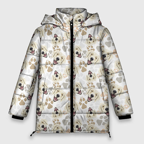 Женская зимняя куртка Лабрадор Золотистый Ретривер / 3D-Черный – фото 1