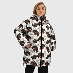 Куртка зимняя женская Такса Dachshund Dog, цвет: 3D-светло-серый — фото 2