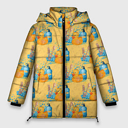 Женская зимняя куртка Утенок чистюля паттерн