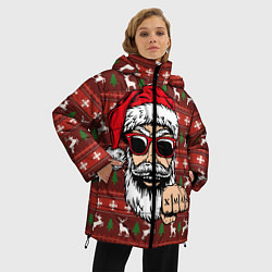 Куртка зимняя женская Bad Santa Плохой Санта, цвет: 3D-светло-серый — фото 2