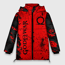 Куртка зимняя женская God of War Брызги крови, цвет: 3D-черный