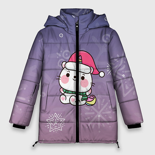 Женская зимняя куртка Happy New Year 2022 Сat 4 / 3D-Черный – фото 1