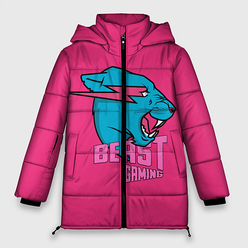 Женская зимняя куртка Mr Beast Gaming Full Print Pink edition / 3D-Светло-серый – фото 1