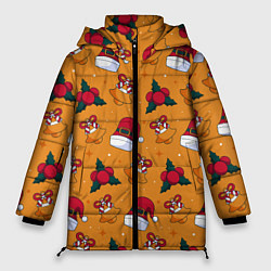 Куртка зимняя женская Новогоднее настроениe, цвет: 3D-светло-серый