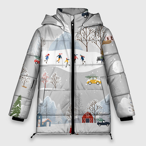 Женская зимняя куртка Нoвoгодние Праздники 2022 / 3D-Светло-серый – фото 1