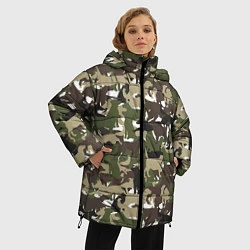 Куртка зимняя женская Камуфляж из Собак Camouflage, цвет: 3D-черный — фото 2