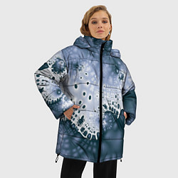 Куртка зимняя женская Коллекция Journey Синий 592-1, цвет: 3D-черный — фото 2