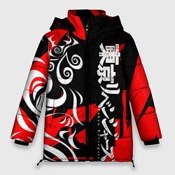 Куртка зимняя женская TOKYO REVENGERS ТОСВА RED VER, цвет: 3D-черный