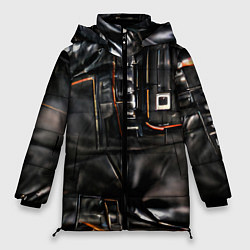 Куртка зимняя женская Стиль терминатора, цвет: 3D-черный