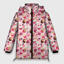 Женская зимняя куртка Пирожные с Ягодами