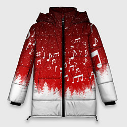 Куртка зимняя женская МУЗЫКАЛЬНАЯ НОВОГОДНЯЯ НОЧЬ 2022 НОВЫЙ ГОД, цвет: 3D-светло-серый