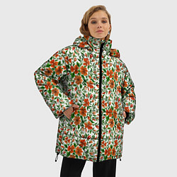 Куртка зимняя женская Цветной ковер, цвет: 3D-красный — фото 2