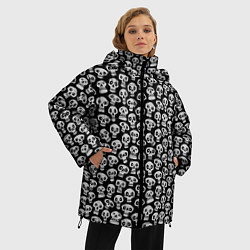 Куртка зимняя женская Funny skulls, цвет: 3D-светло-серый — фото 2