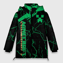 Куртка зимняя женская Minecraft нуб, цвет: 3D-черный