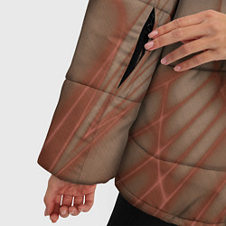 Куртка зимняя женская Коллекция Rays Лучи Коричневый Абстракция 662-27-w, цвет: 3D-светло-серый — фото 2