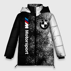 Куртка зимняя женская БМВ Черно-белый логотип, цвет: 3D-черный