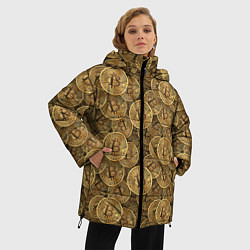 Куртка зимняя женская Bitcoins, цвет: 3D-светло-серый — фото 2