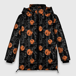 Куртка зимняя женская BASKETBALL - Баскетбол, цвет: 3D-черный
