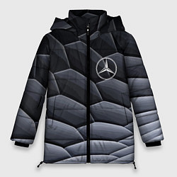 Куртка зимняя женская Mercedes Benz pattern, цвет: 3D-красный