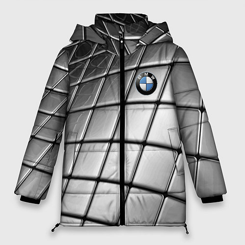 Женская зимняя куртка BMW pattern 2022 / 3D-Черный – фото 1