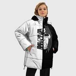 Куртка зимняя женская Боец ММА чёрно-белое, цвет: 3D-светло-серый — фото 2