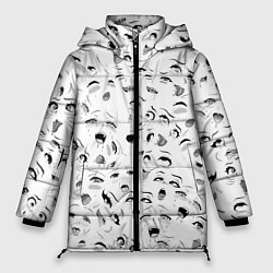 Куртка зимняя женская Ахегао без границ, цвет: 3D-черный
