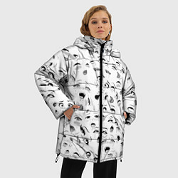 Куртка зимняя женская Ахегао без границ, цвет: 3D-черный — фото 2