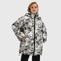 Куртка зимняя женская Зимний Камуфляж цифра, цвет: 3D-черный — фото 2