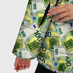 Куртка зимняя женская 100 Евро банкноты, цвет: 3D-черный — фото 2