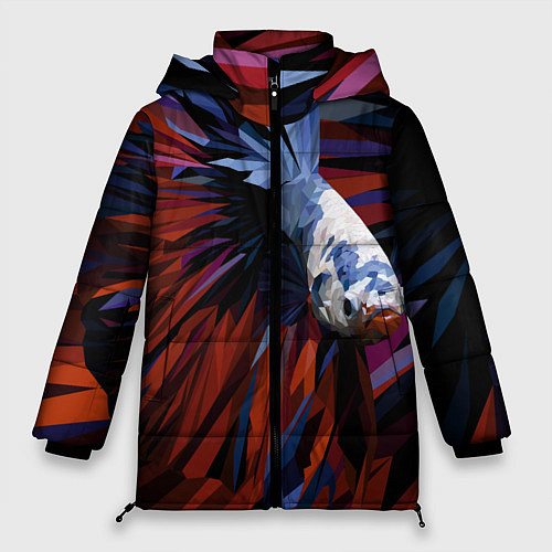 Женская зимняя куртка Рыбка, исполняющая желания / 3D-Черный – фото 1