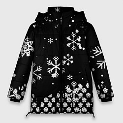 Женская зимняя куртка Чёрный клевер снежинки