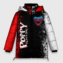 Куртка зимняя женская Poppy Playtime - Брызги и капли красок, цвет: 3D-светло-серый