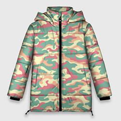 Женская зимняя куртка Камуфляж в пастельных цветах