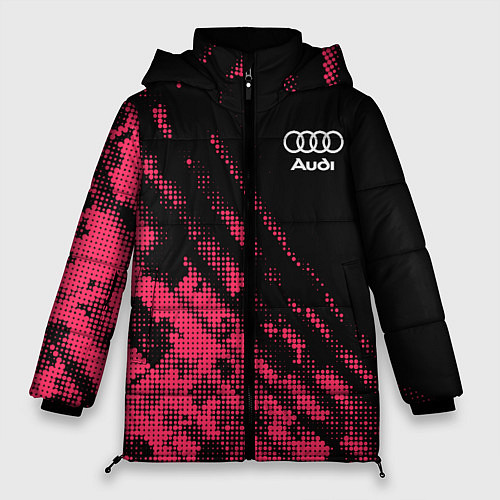 Женская зимняя куртка Audi Текстура / 3D-Черный – фото 1