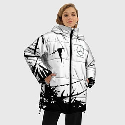 Куртка зимняя женская Mercedes текстура, цвет: 3D-светло-серый — фото 2