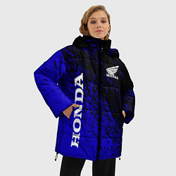 Куртка зимняя женская Honda - Авто бренд, цвет: 3D-черный — фото 2