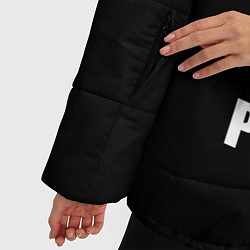Куртка зимняя женская РОССИЯ чёрно-белое, цвет: 3D-светло-серый — фото 2