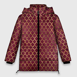 Женская зимняя куртка Gold & Red pattern